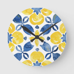 Horloge Ronde Motif Citron