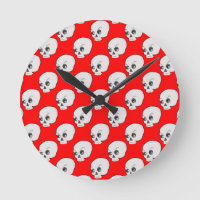 Motif crânien sur Arrière - plan rouge