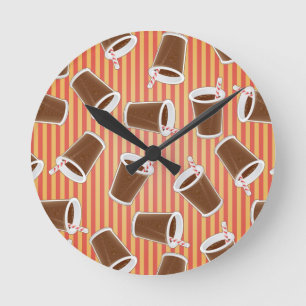 Horloge Ronde Motif d'aliments de préparation rapide