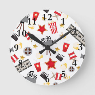 Horloge Ronde Motif d'amant de film