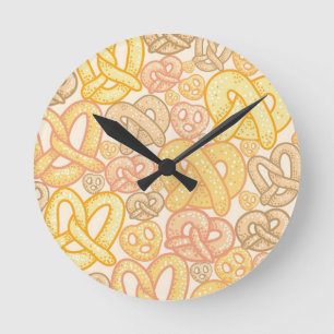 Horloge Ronde Motif de bretzel