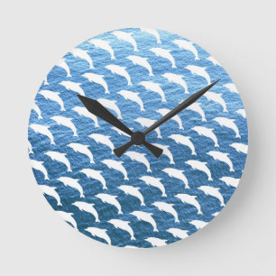 Horloge Ronde Motif de dauphin