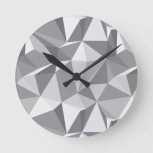 Horloge Ronde Motif de diamant - polygone abstrait