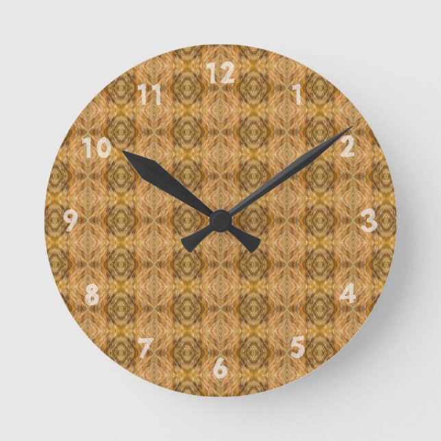 Horloge Ronde Motif de fourrure de chat (Recto)