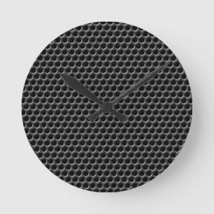 Horloge Ronde Motif de grille en métal - arrière - plan