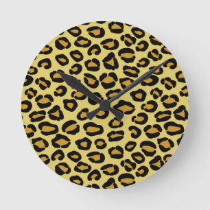 Horloge Ronde Motif de léopard