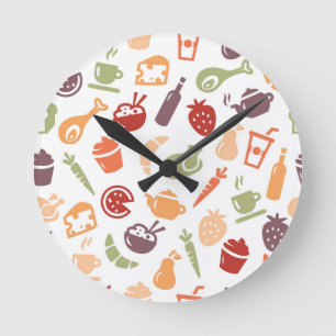 Horloge Ronde Motif de nourriture