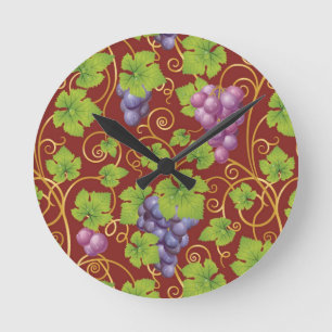 Horloge Ronde Motif de raisin