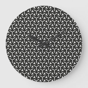 Horloge ronde Motif des lames gothiques