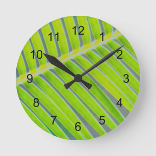 Horloge Ronde Motif des Palmes