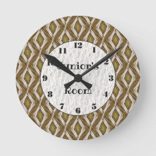 Horloge Ronde Motif Diamond de la peau de serpent