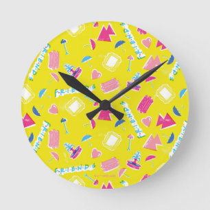 Horloge Ronde Motif d'icône Neon FRIENDS™