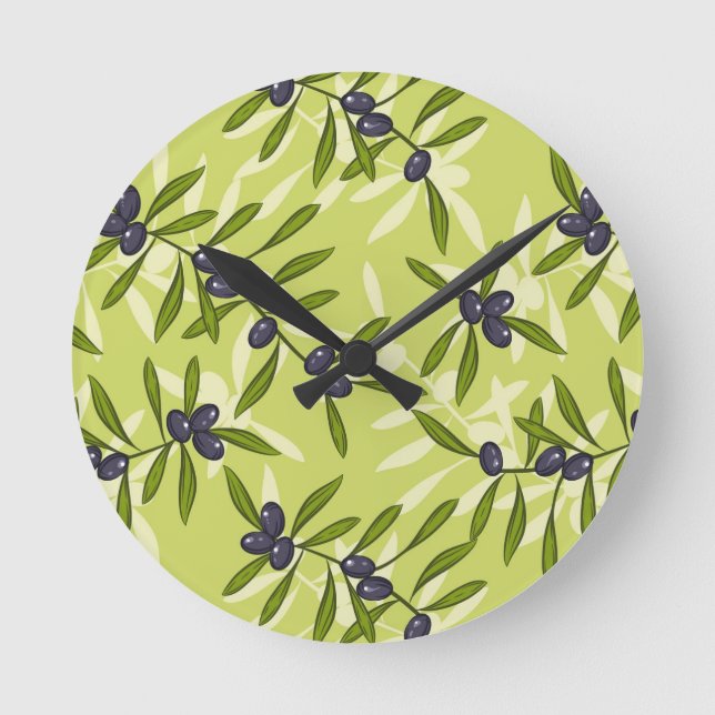 Horloge Ronde Motif d'olive (Recto)