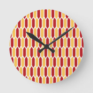Horloge Ronde Motif géométrique
