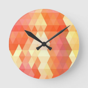 Horloge Ronde Motif géométrique 1