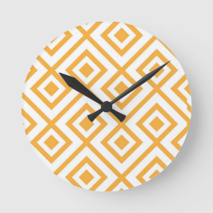 Horloge Ronde Motif géométrique en forme de lozenge