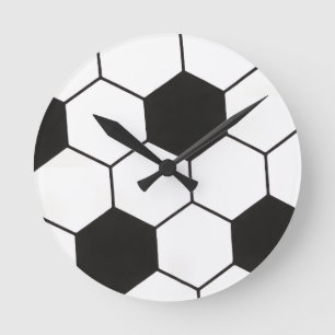 Horloge Ronde Motif inspiré d'un ballon de football impression g