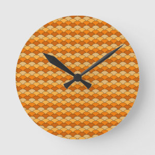 Horloge Ronde Motif japonais de l'échelle de poisson
