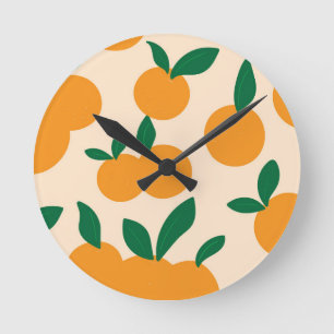 Horloge Ronde Motif moderne et élégant à base d'agrumes