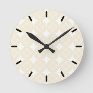 Horloge Ronde Motif shippo beige