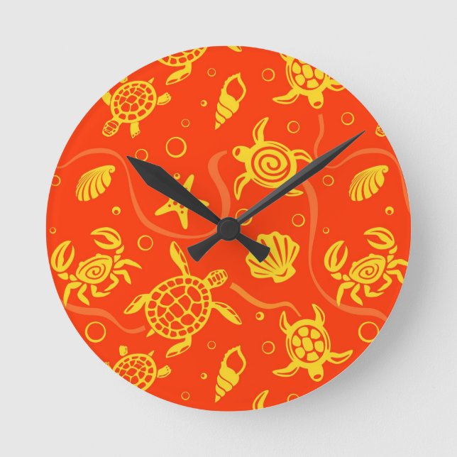 Horloge Ronde Motif tortues (Recto)