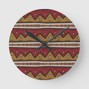 Horloge Ronde Motif tribal