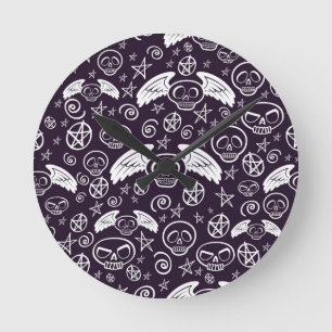 Horloge Ronde motif "vaudou"