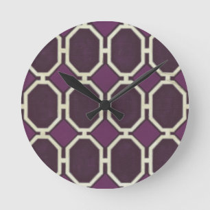 Horloge Ronde Motifs de marché VIII