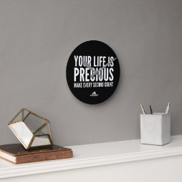 HORLOGE RONDE MOTIVATIONNALISME© PRÉCIEUX_