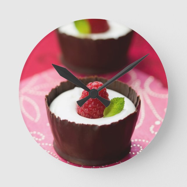 Horloge Ronde Mousse de chocolat blanc (Recto)