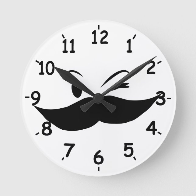 Horloge Ronde Moustache Kinky (Recto)