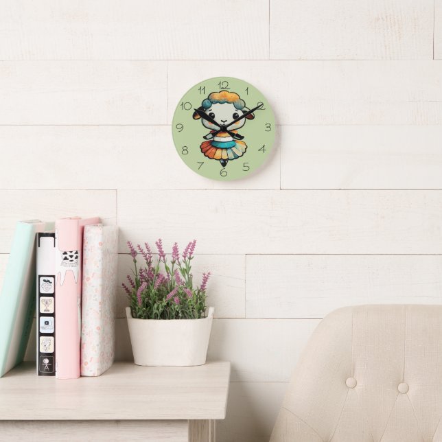 Horloge Ronde Mouton Ballerina (Salle de lecture)