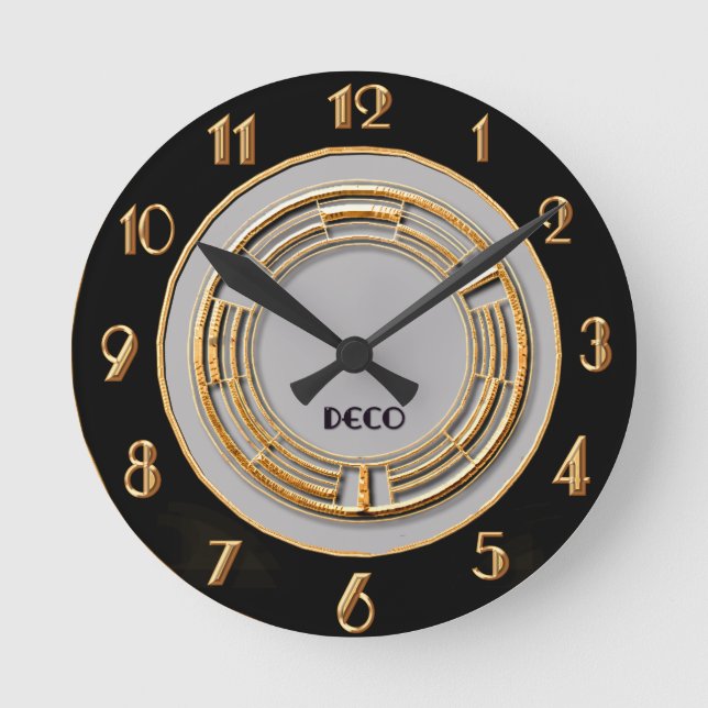 Horloge Ronde Mur Art déco circulaire (Recto)
