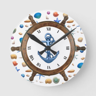 Horloge Ronde Mur Clock Marine