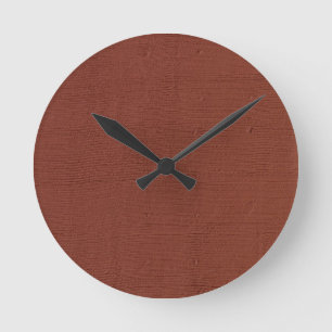 Horloge Ronde Mur de couleur rouille