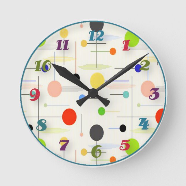 Horloge Ronde Mur De Style Moderne (Recto)