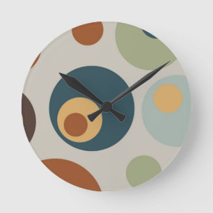 Horloge Ronde Mur super Rétro Du Milieu Du Siècle