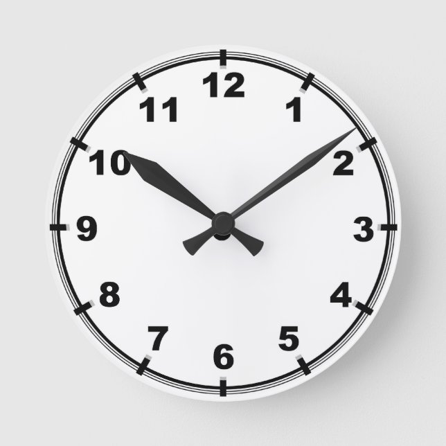 Horloge Ronde Murphy Clock with Numbers (Recto)