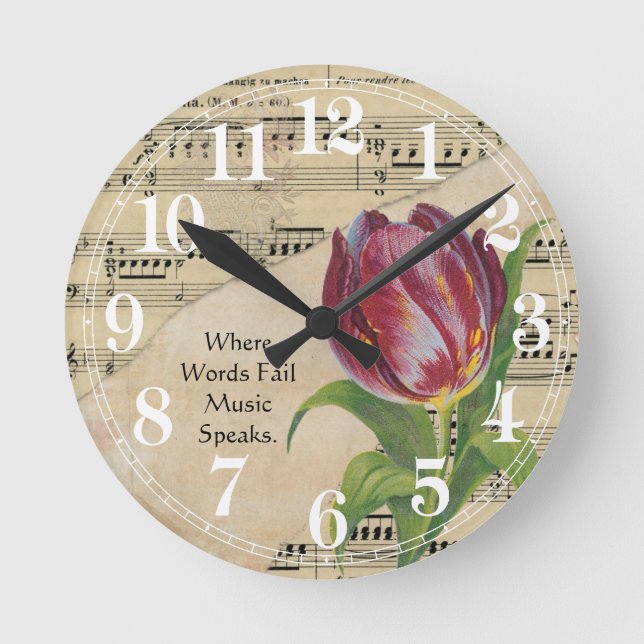 Horloge Ronde Music and Tulip (Recto)