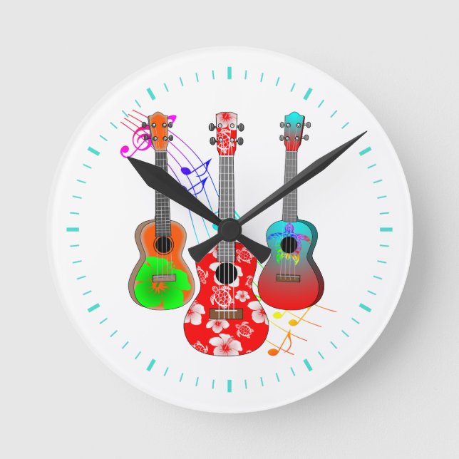 Horloge Ronde Music musical ukulele (Recto)