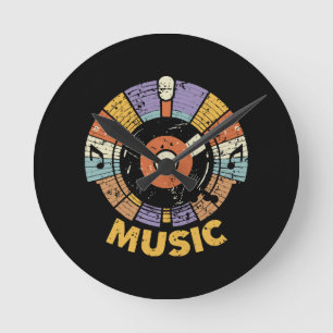 Horloge Ronde musique classique rétro
