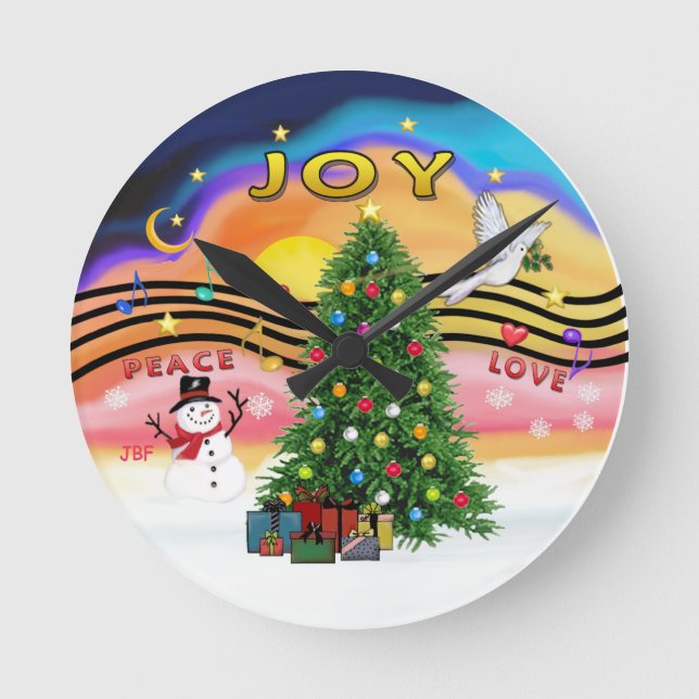 Horloge Ronde Musique de Noël (Recto)