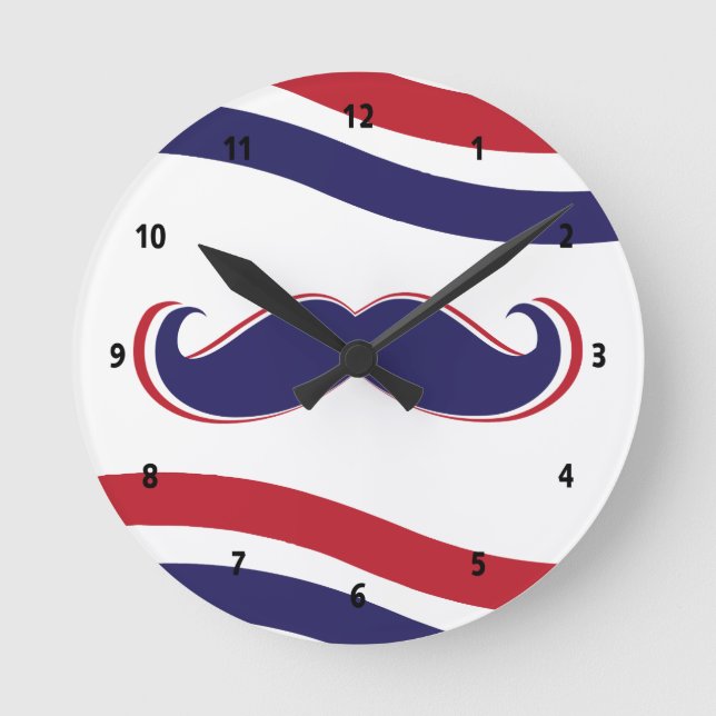 Horloge Ronde Mustache (Recto)