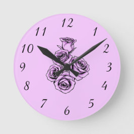 Horloge Ronde Mystical Purple Rose