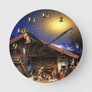 Horloge Ronde Nativité de Jésus-Christ