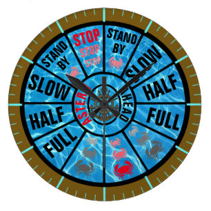 Horloge Ronde Navire nautique Télégraphe classique grande horl