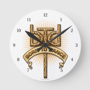 Horloge Ronde Né pour danser 24h/24