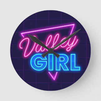 Horloge Ronde Neon Valley Girl