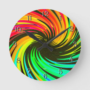 Horloge Ronde Neon Whirlpool Galaxy