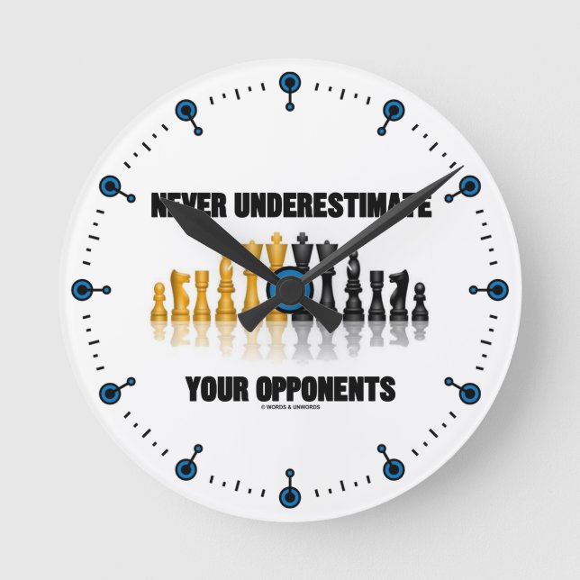 Horloge Ronde Never Underestimate Your Opponents (Recto)